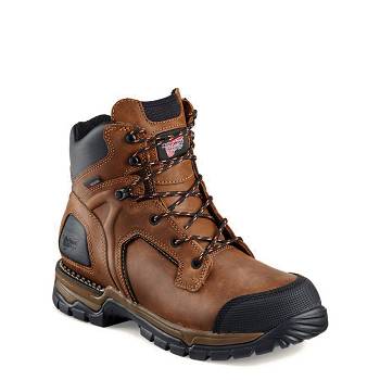 Red Wing Férfi FlexForce 6-inch Waterproof Safety Toe Munkavédelmi Bakancs Barna